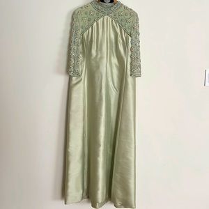 Stunning 60’s vintage mint green gown